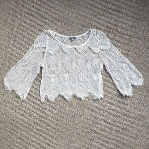 Lace Crop Top Women's Small